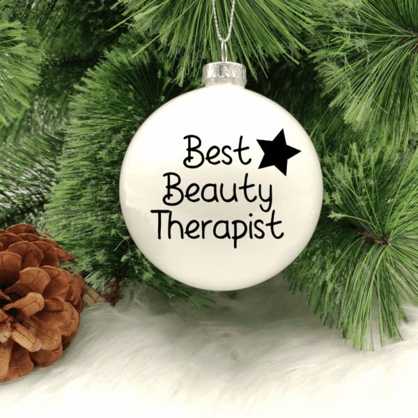 Best Beauty Therapist - 8cm Glass Bauble