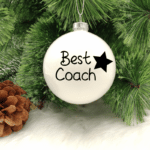 Best Coach - 8cm Glass Bauble