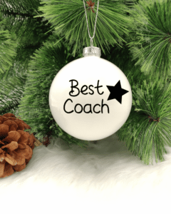 Best Coach - 8cm Glass Bauble