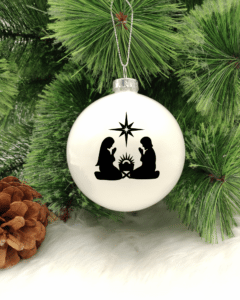 Crib - 8cm Glass Bauble