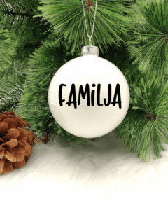 Familja - 8cm Glass Bauble