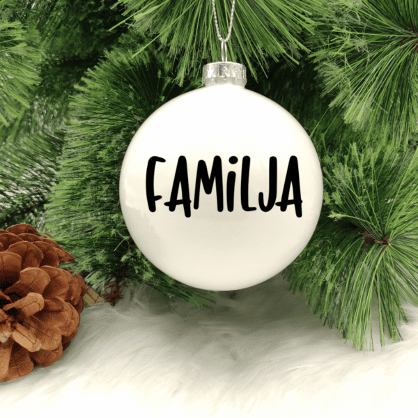 Familja - 8cm Glass Bauble