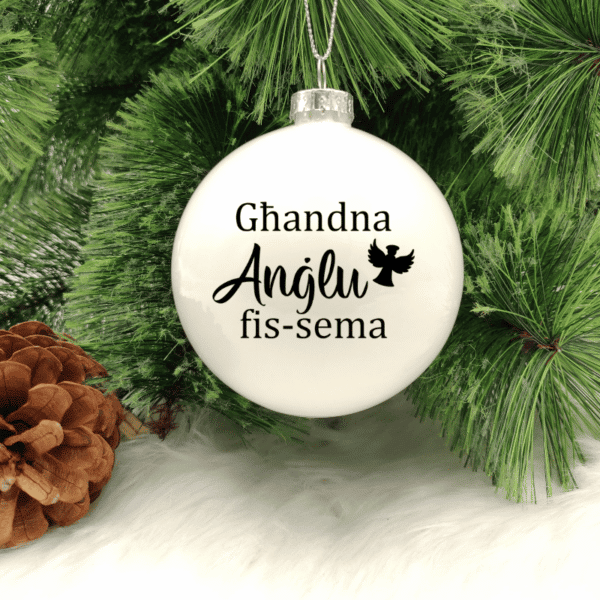 Għandna Anġlu fis-Sema - 8cm Glass Bauble