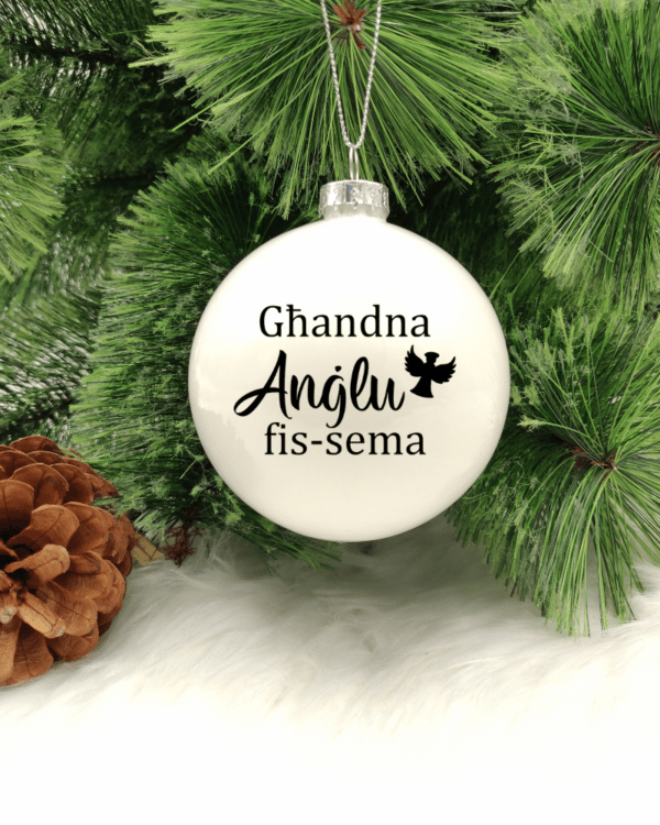 Għandna Anġlu fis-Sema - 8cm Glass Bauble