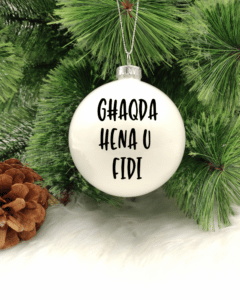 Għaqda, Hena u Fidi -  8cm Glass Bauble