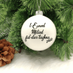 L-Ewwel Milied fid-dar tagħna - 8cm Glass Bauble