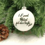 L-Ewwel Milied fid-dar tiegħi - 8cm Glass Bauble