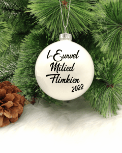 L-Ewwel Milied Flimkien - 8cm Glass Bauble