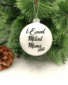 L-Ewwel Milied Mama' - 8cm Glass Bauble