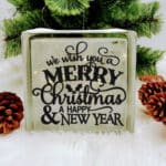 We Wish You ... A Happy New Year - Glass Block