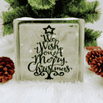 Merry Christmas Tree - Glass Block