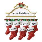 Personalized Christmas Stocking Ornament - Family of 7