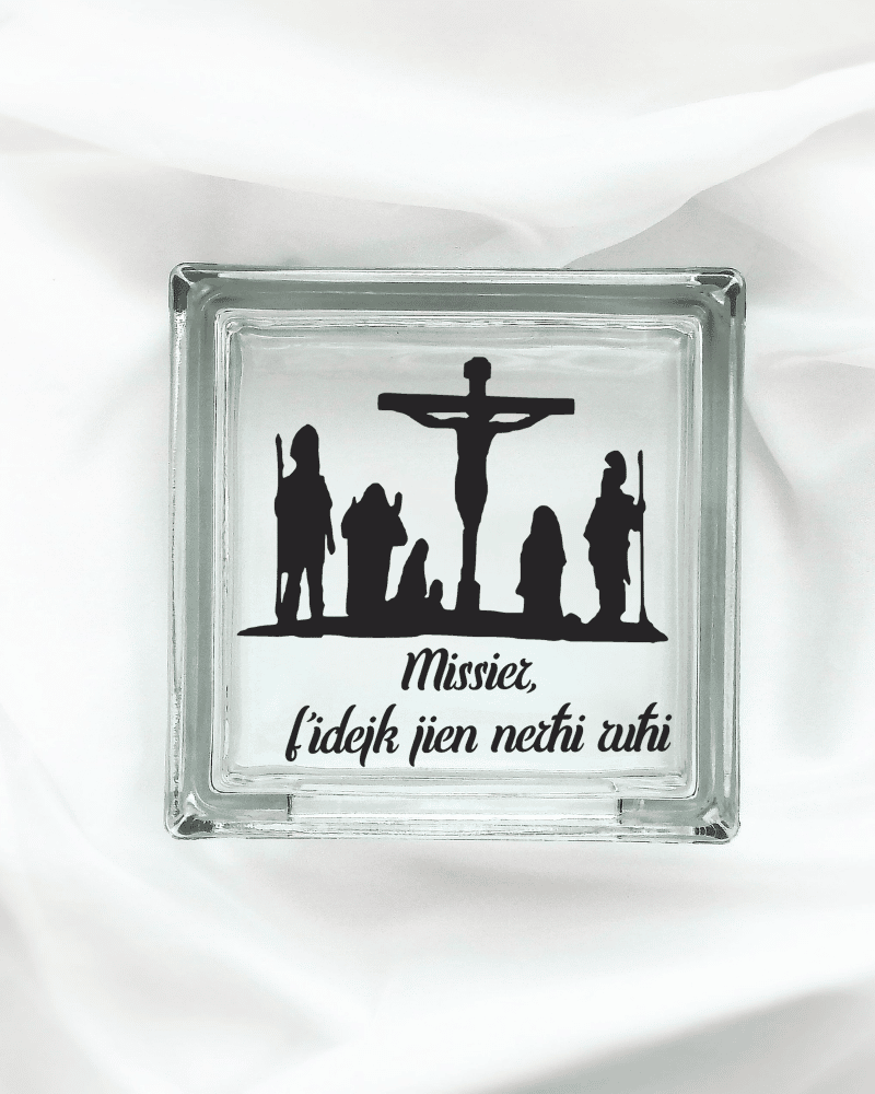 11.png Missier F'Idejk Nerħi Ruħi - Glass Block - Image 1