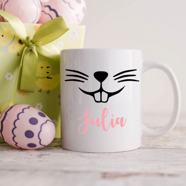 Bunny Face Mug In Pink