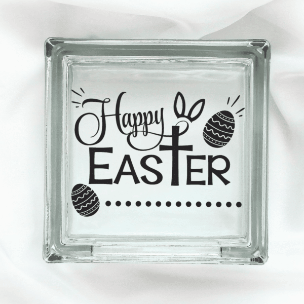 Happy Easter - Glass Block
