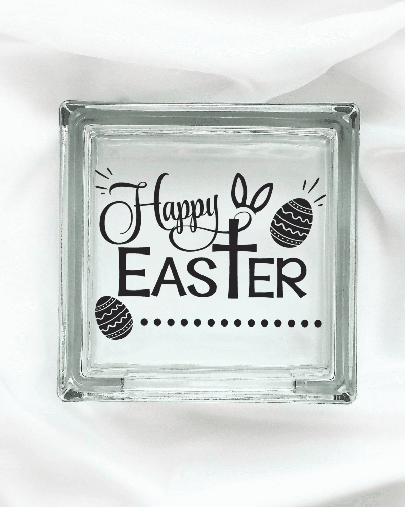 Easter-Glass-Blocks-2-.png Happy Easter - Glass Block - Image 1