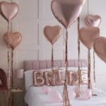 Rose Gold Bride & Heart Balloons - Decoration Kit