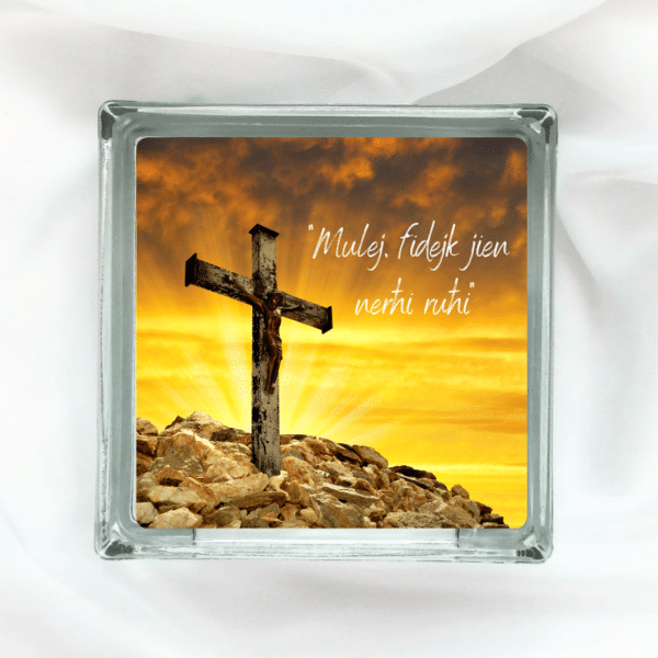 Mulej f'Idejk Nerħi Ruħi - Glass Block