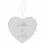 Mr & Mrs - Heart Plaque