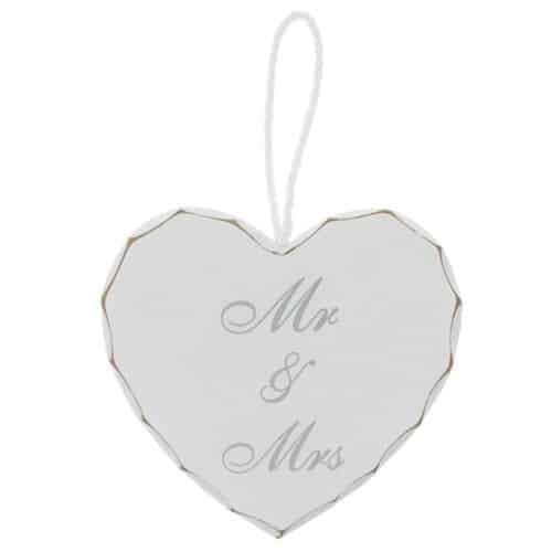 Mr & Mrs - Heart Plaque