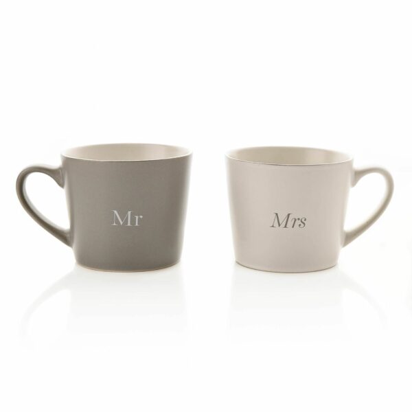 Mr & Mrs - Minimal Mug Set