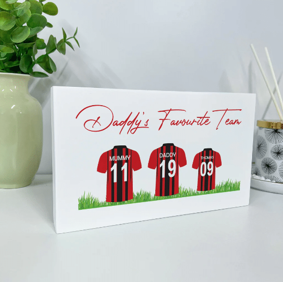 Daddy's Favourite Team - Wooden Block