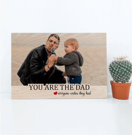 Dad Wooden Plaque With Photo