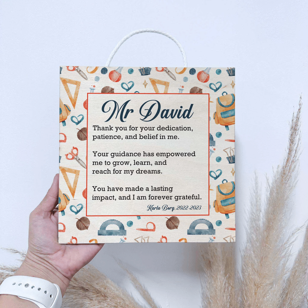 DEDICATION_WDN_PLQ.png Thank You For Your Dedication - Small Wooden Plaque - Image 1