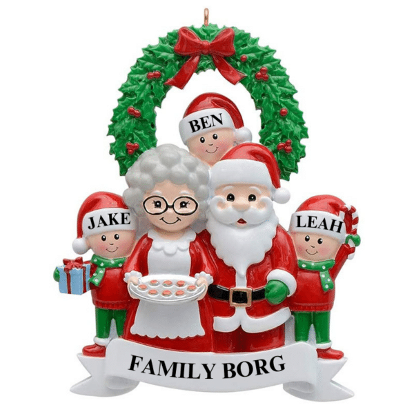 Personalized Christmas Family Ornament - 3 Children