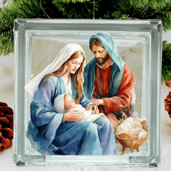 Nativity - Glass Block