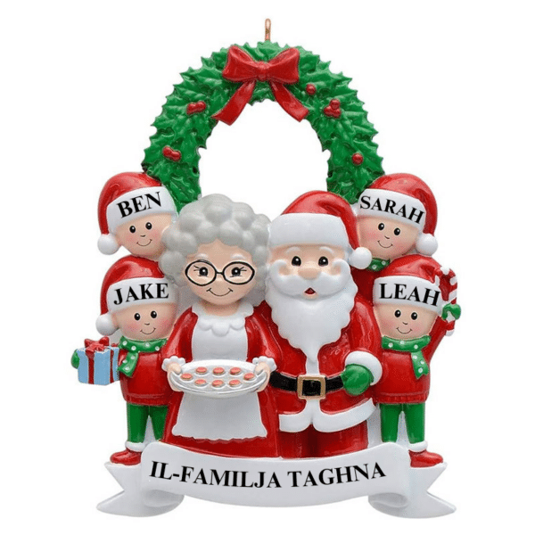 Personalized Christmas Family Ornament - 4 Children