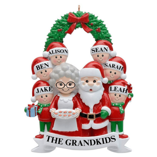 Personalized Christmas Family Ornament - 6 Children