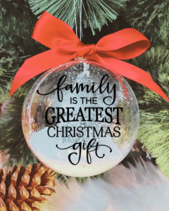 Family Is The Gift -  10cm Acrylic Bauble