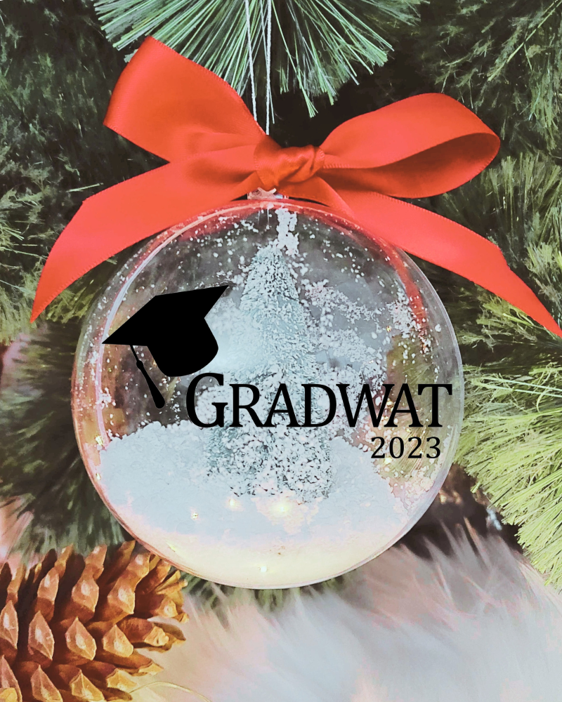 ACRBBL_GRADWAT Gradwat - 10cm Acrylic Bauble - Image 1