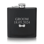Black Rectangular Flask With Role & Date