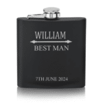 Black Rectangular Flask With Arrow Design