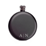 Black Round Flask With Initials