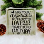 May Your Christmas Be Filled... - Glass Block