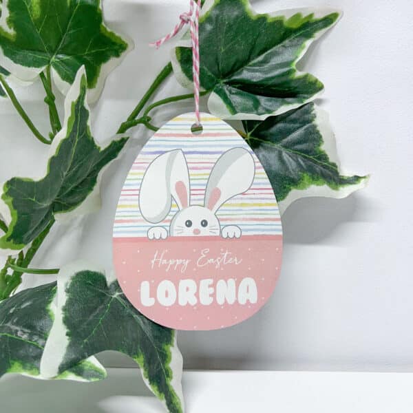 Easter Wooden Egg - Pink