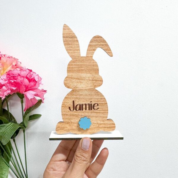 Standing Easter Bunny - Blue