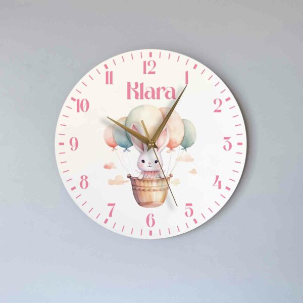 Pink Bunny - Clock