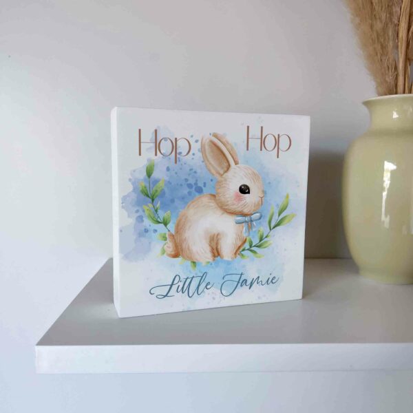 Standing Bunny Block - Blue