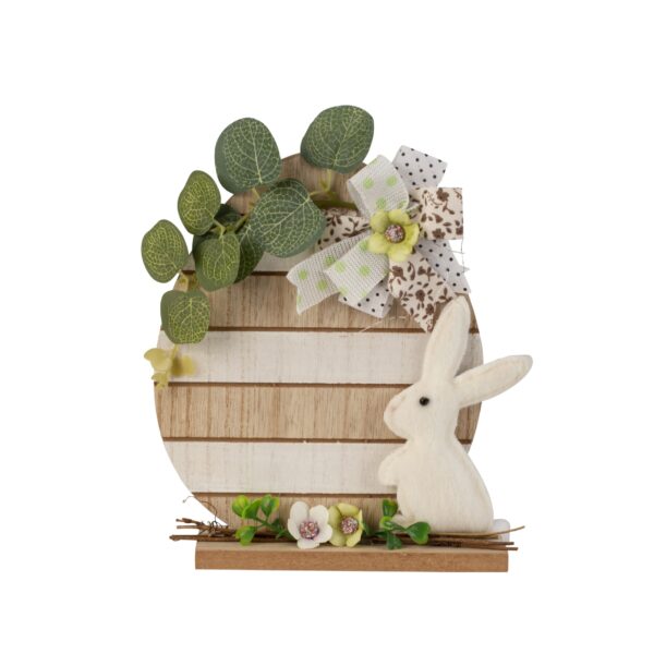 Easter Egg With Flowers & Rabbit