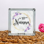 World's Best Nanna - Glass Block