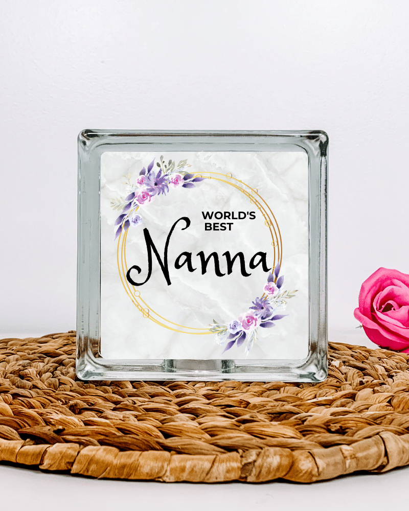 56.png World's Best Nanna - Glass Block - Image 1