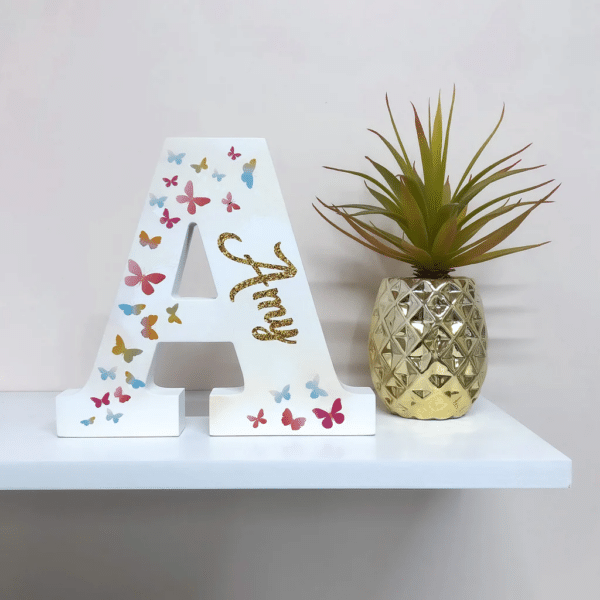 Butterflies - Initial Wooden Letter