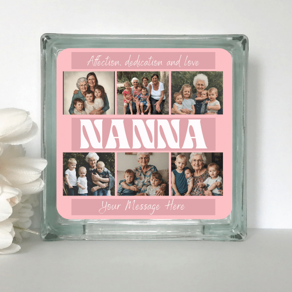 Affection Nanna – Personalised Glass Block