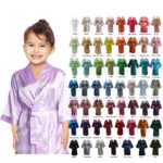 Children Satin Dressing Gowns - 55 Colours (Age 2 to 9)