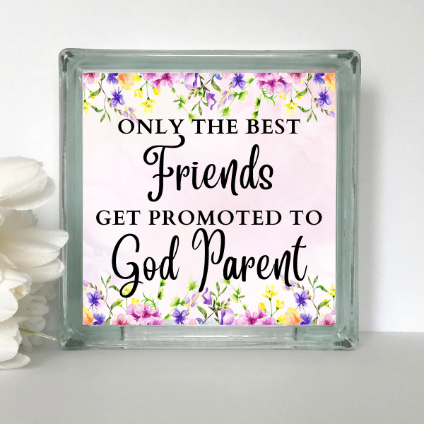 Only The Best Friends Get Promoted - Glass Block