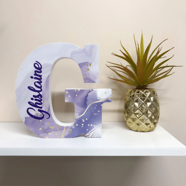 Purple Chic - Initial Wooden Letter